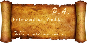 Princzenthal Anett névjegykártya